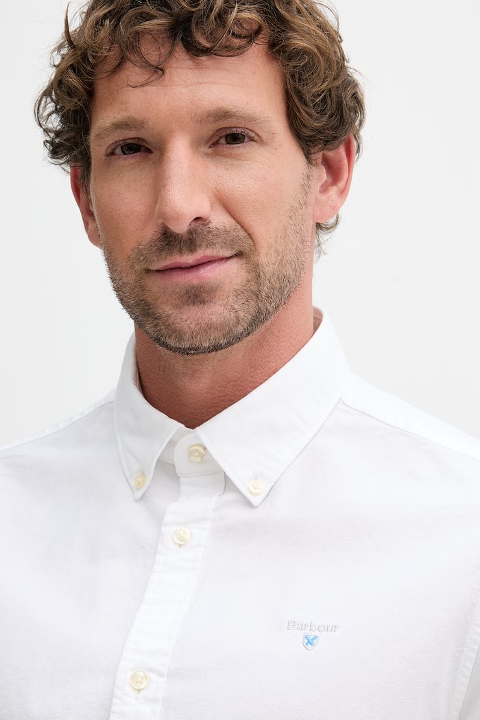 Barbour Oxtown S/S Tailored Shirt koszula oxford bawełniana męska biały MSH5313