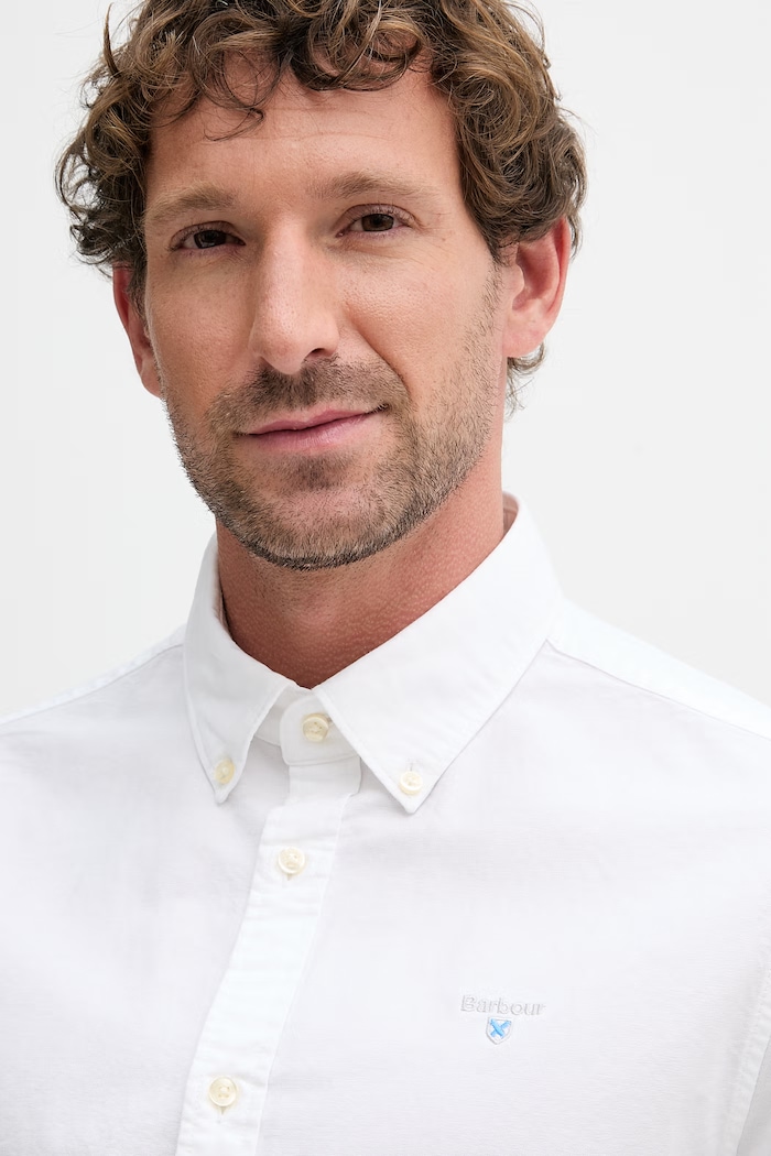 Barbour Oxtown S/S Tailored Shirt koszula oxford bawełniana męska biały MSH5313