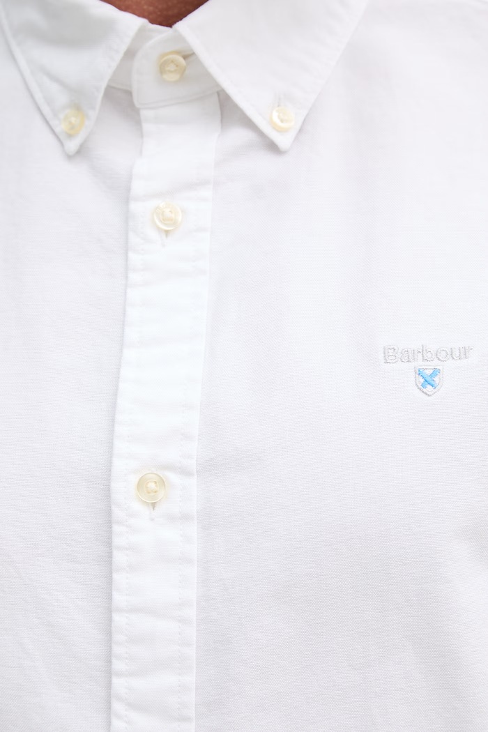Barbour Oxtown S/S Tailored Shirt koszula oxford bawełniana męska MSH5313 biały