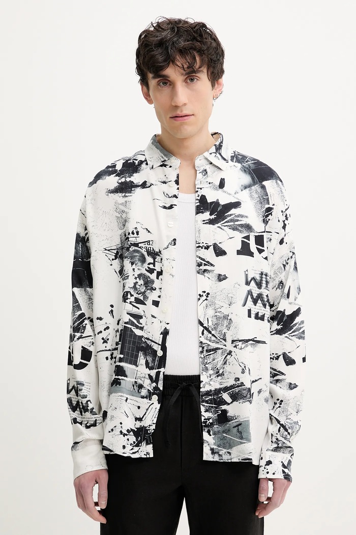 Košeľa Desigual MOTO relaxed biela 25SMCW19