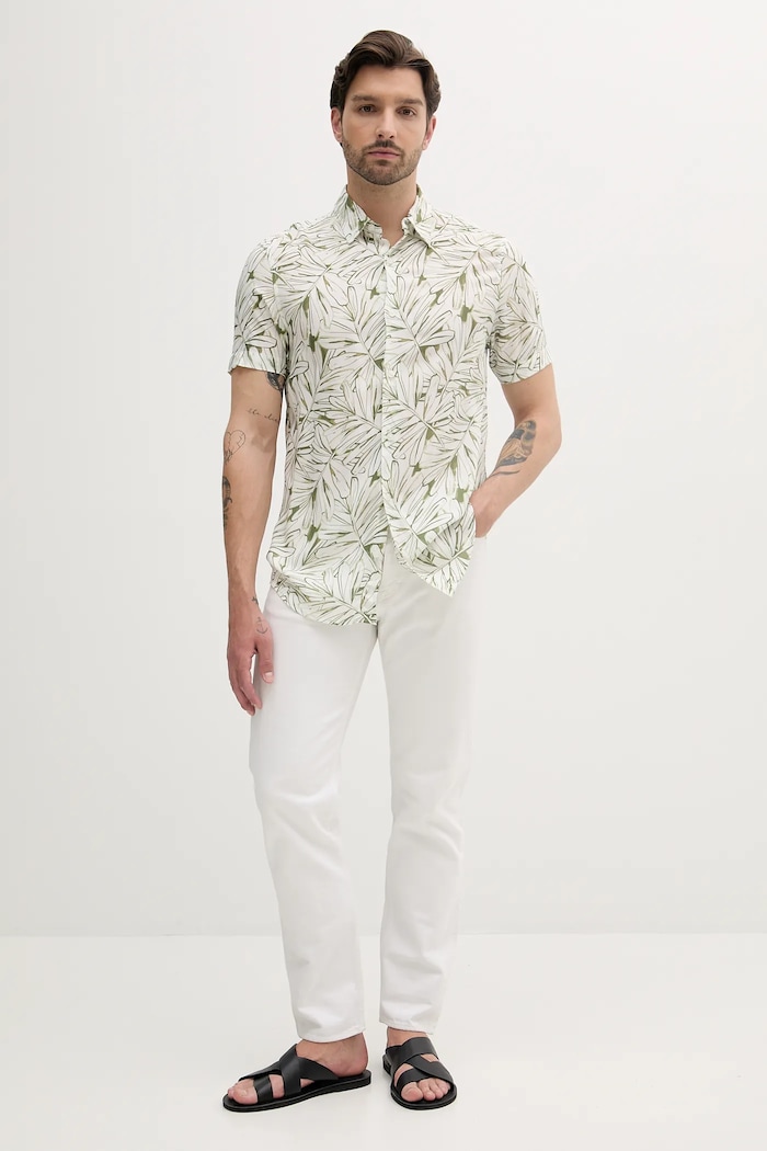 Guess koszula RAYON M5GH75.WD4Z2 zielony SS25