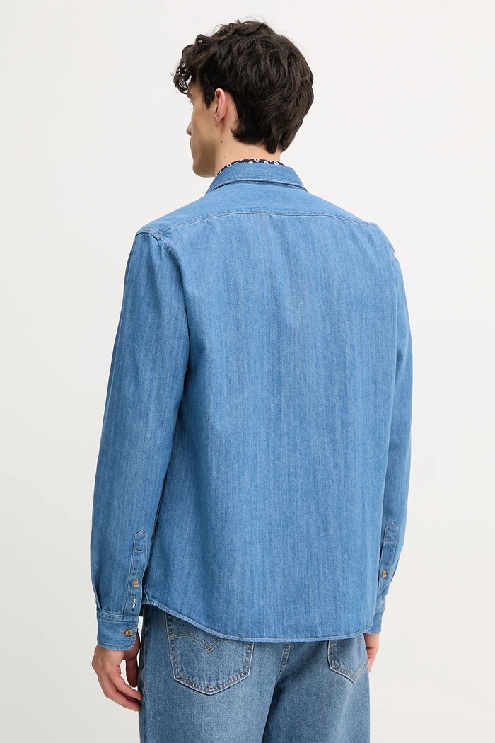 Îmbrăcăminte BOSS cămașă din denim 50520279 albastru