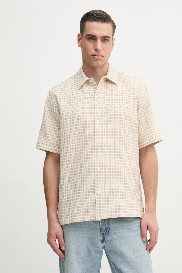 Samsoe Samsoe shirt SAAYO classic beige M25100078