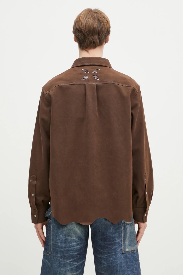 Oblečenie Košeľa Andersson Bell Lemmans Faux-Suede atb1237m hnedá
