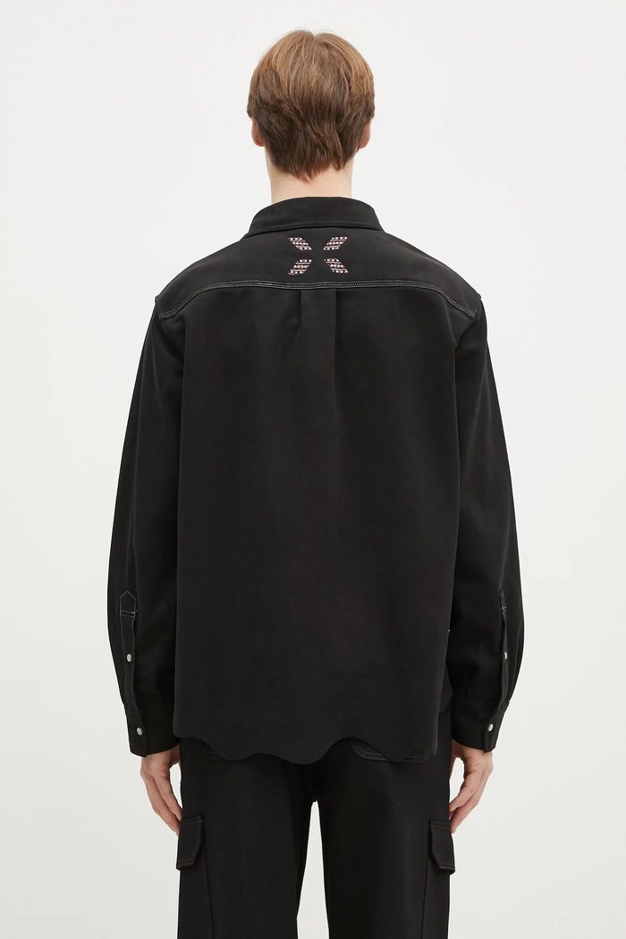 Abbigliamento Andersson Bell camicia Lemmans Faux-Suede atb1236m nero