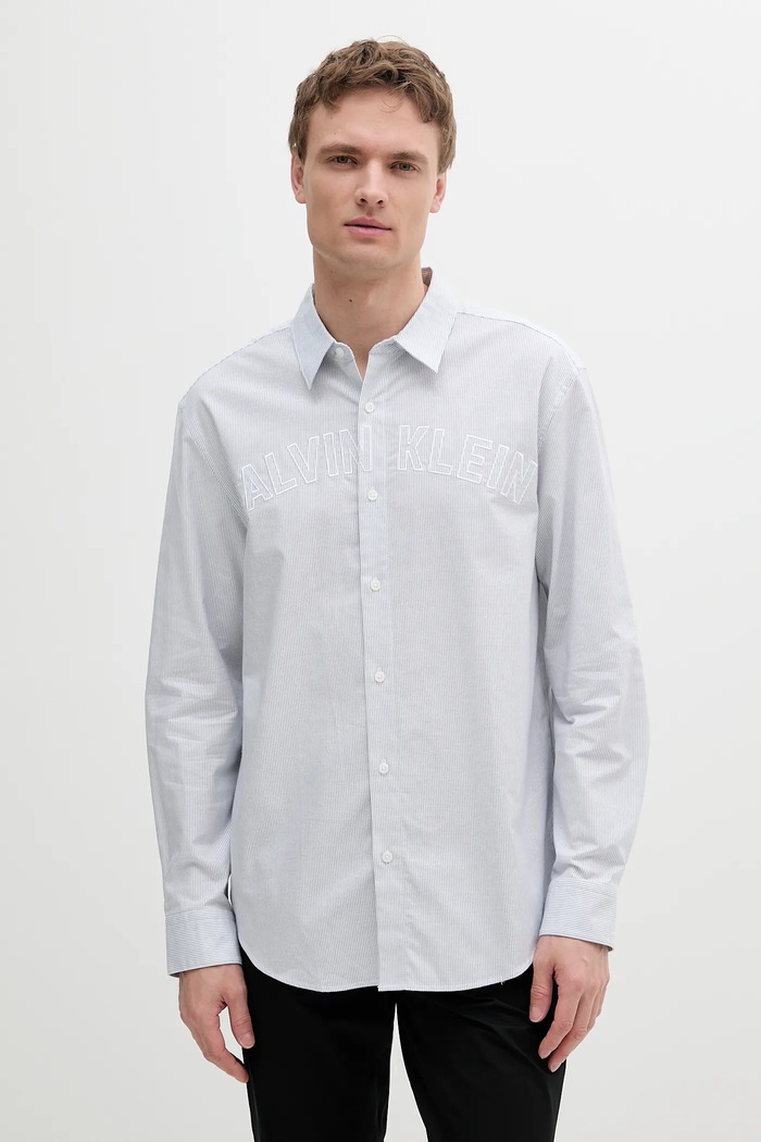 Košile Calvin Klein Jeans dlouhý modrá LV04RB119G