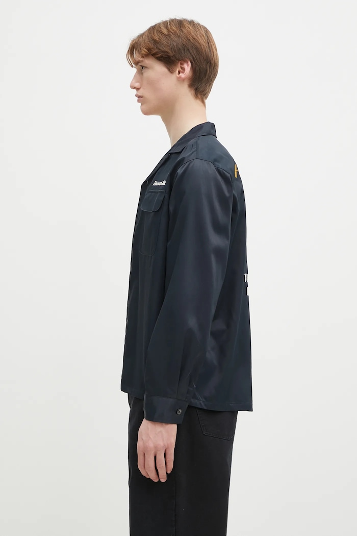 Košile Human Made BOWLING SHIRT HM29SH014 černá SS25