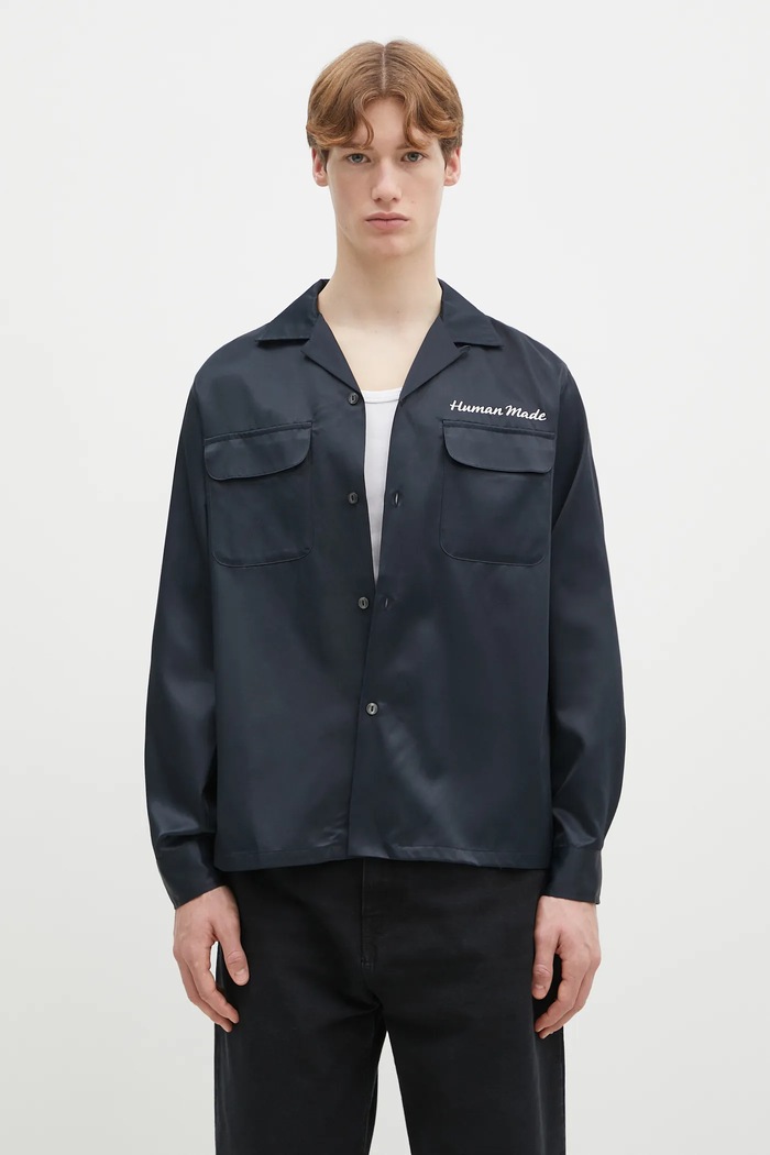 Oblečení Košile Human Made BOWLING SHIRT HM29SH014 černá