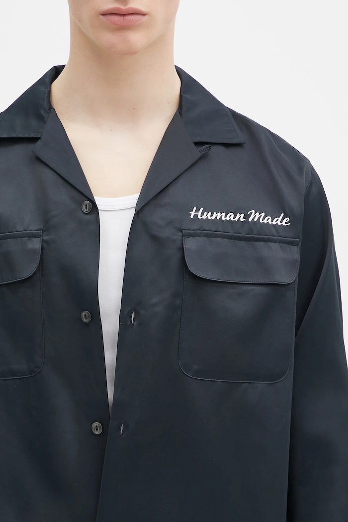 Košile Human Made BOWLING SHIRT černá HM29SH014