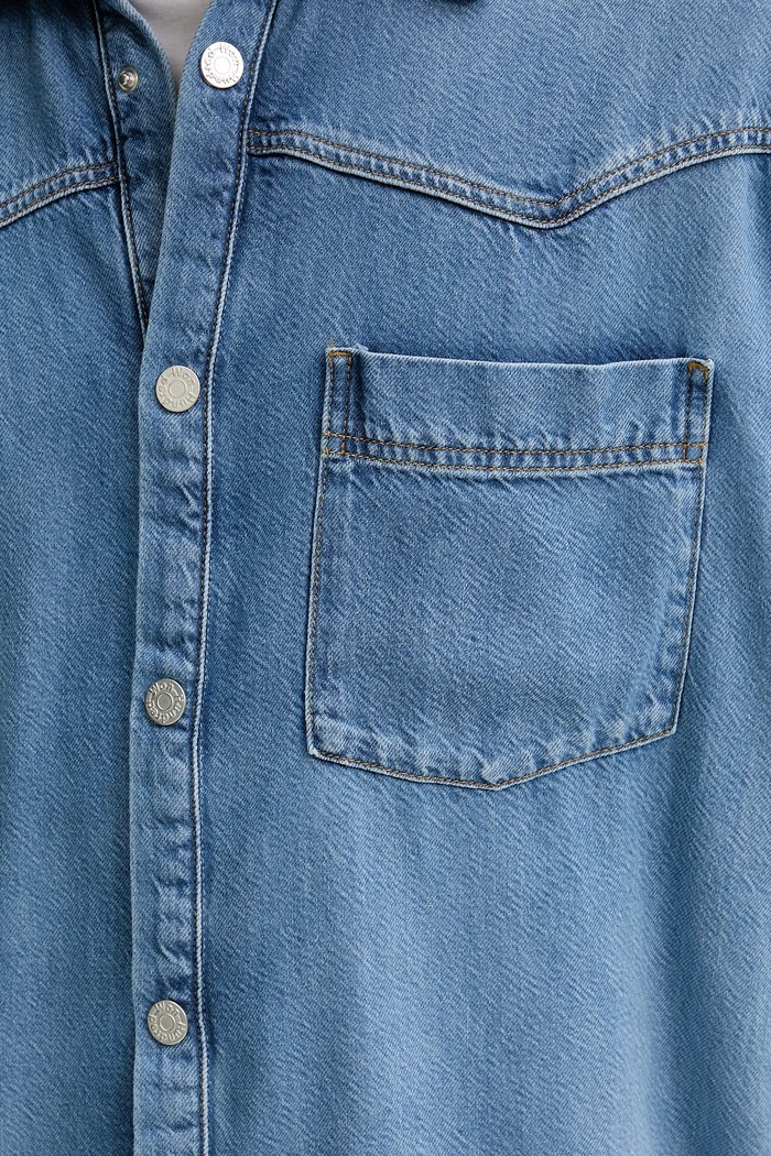 Jeans srajca Won Hundred 3651.15152 modra
