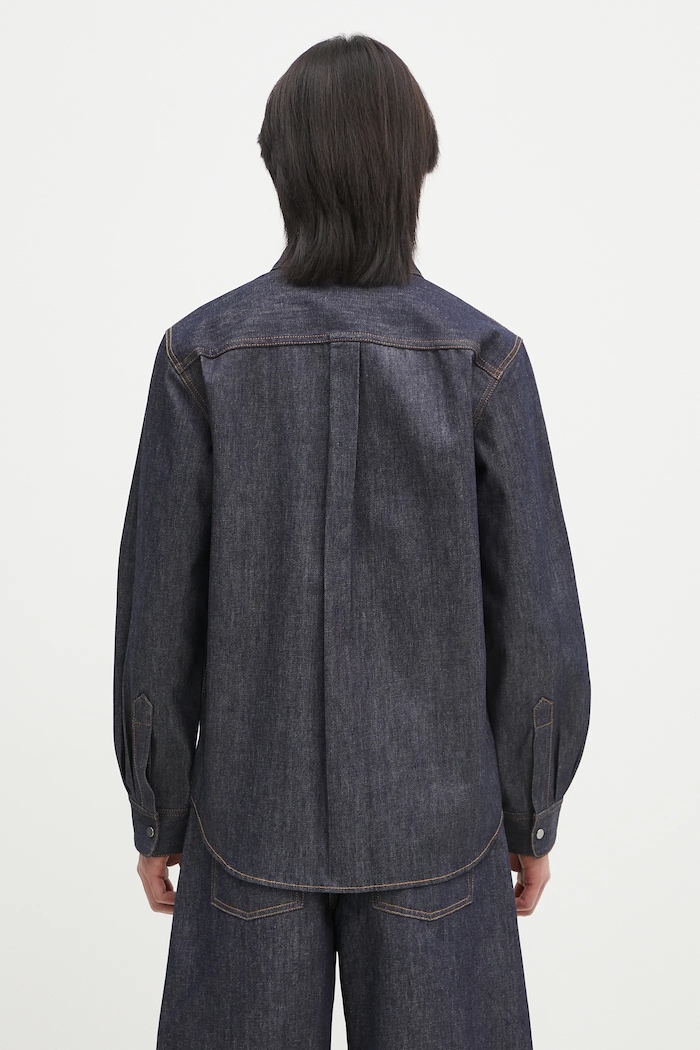 Ρούχα Τζιν πουκάμισο Helmut Lang Curved Cl Shirt.Bkly O09DM501 σκούρο μπλε