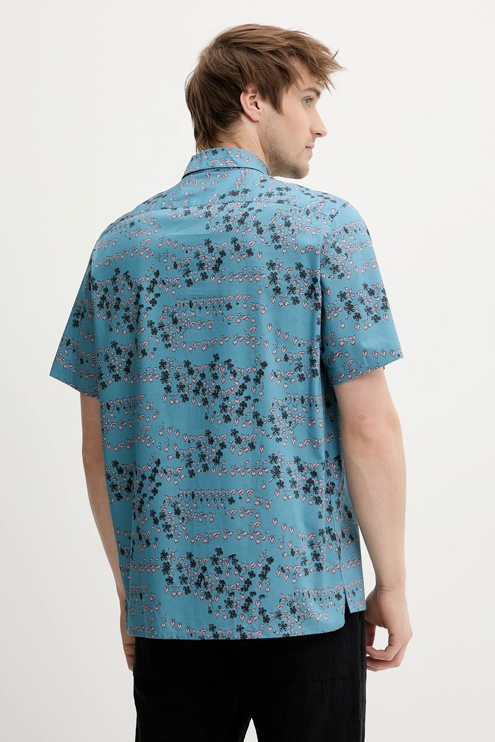 Odjeća Pamučna košulja PS Paul Smith M2R.695U.P22315 tirkizna
