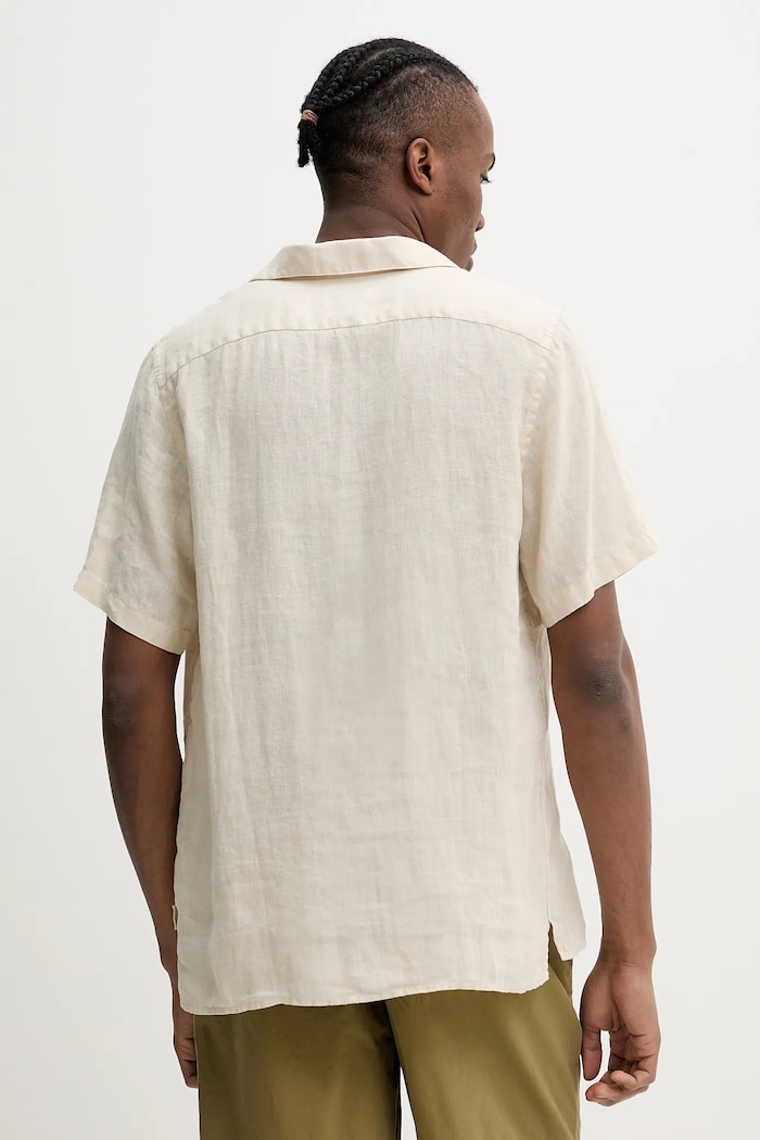 Îmbrăcăminte PS Paul Smith cămașă de in M2R.695U.P22354 bej