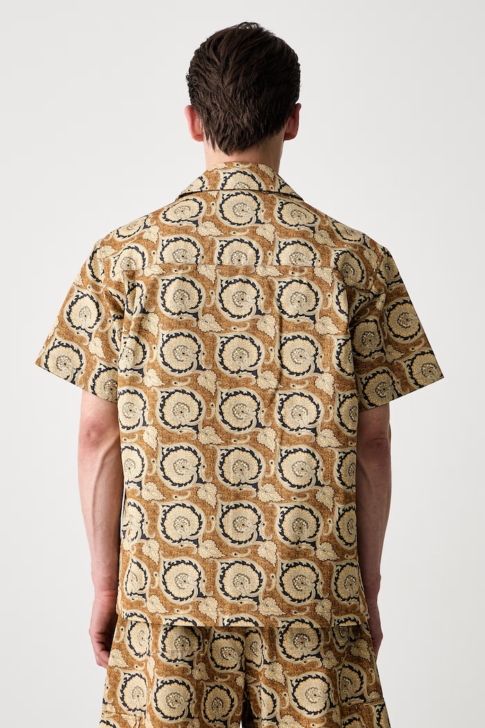 Odzież Drôle de Monsieur La Chemise Paisley koszula bawełniana męska G.SH203.CO189.MS brązowy