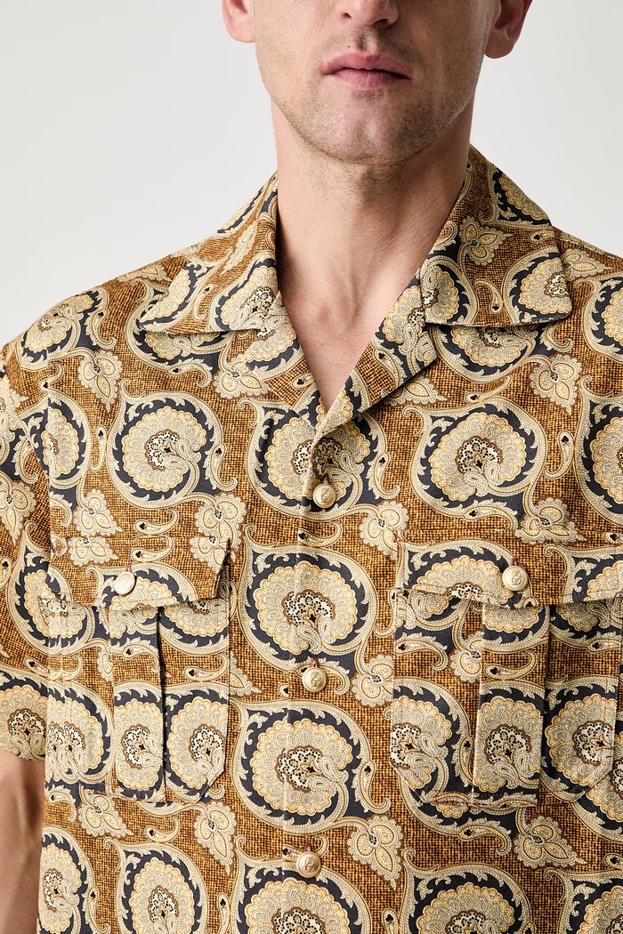 Drôle de Monsieur La Chemise Paisley košile bavlněná pánská hnědá G.SH203.CO189.MS