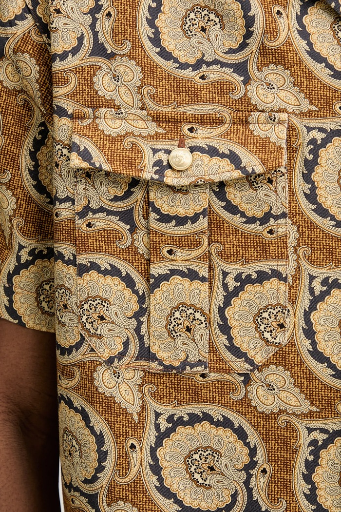 Drôle de Monsieur cămașă din bumbac La Chemise Paisley G.SH203.CO189.MS maro
