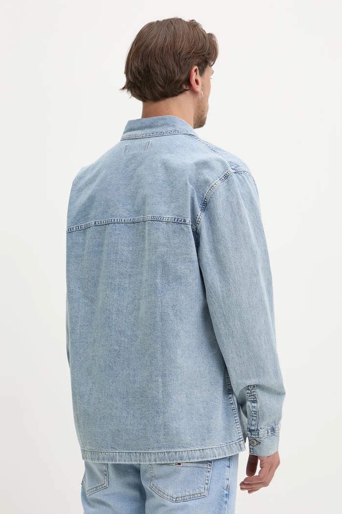 Odzież Hollister Co. koszula jeansowa KI325.5019.280 niebieski