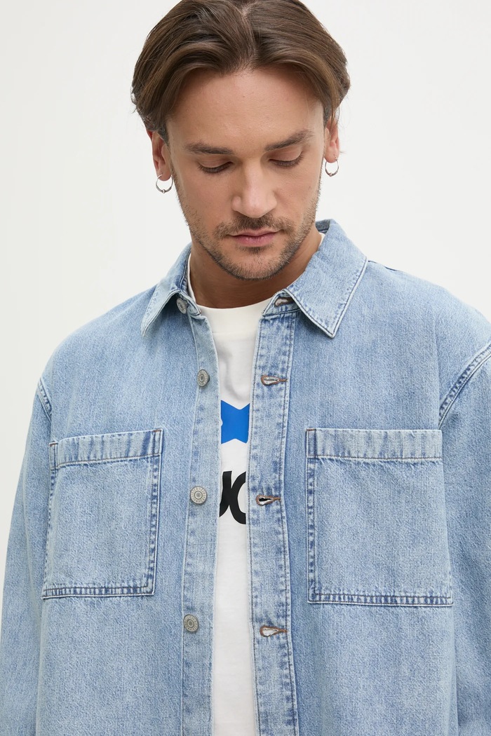 Hollister Co. koszula jeansowa niebieski KI325.5019.280