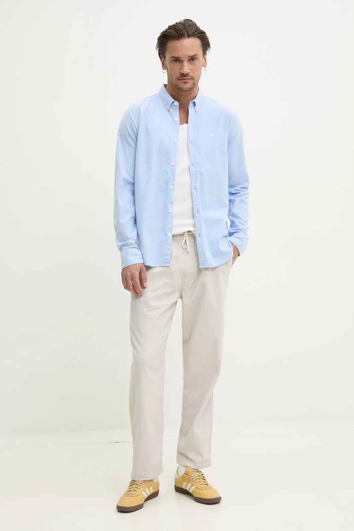 Πουκάμισο Hollister Co. KI325.5121.210 μπλε SS25