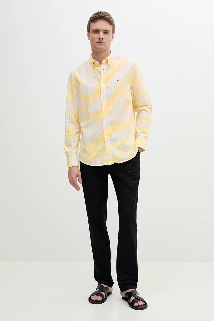 Tommy Hilfiger pamut ing MW0MW39159 sárga SS25