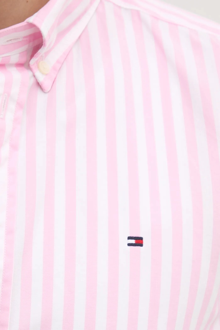 Bavlněná košile Tommy Hilfiger MW0MW39159 růžová