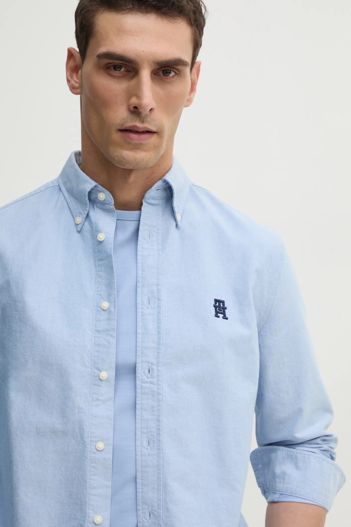 Košile Tommy Hilfiger modrá MW0MW39235