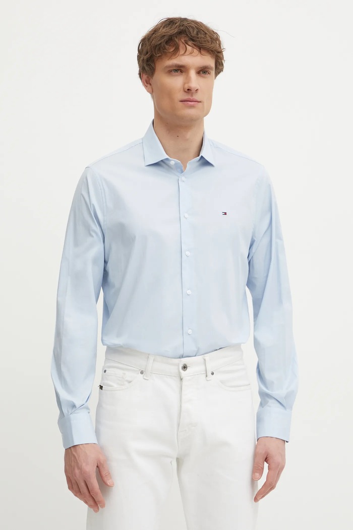 Košile Tommy Hilfiger modrá MW0MW39279