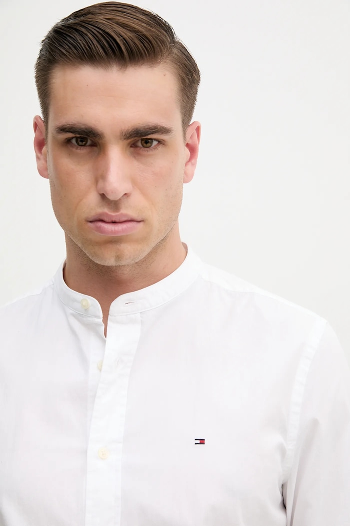 Tommy Hilfiger cămașă din bumbac alb MW0MW39966