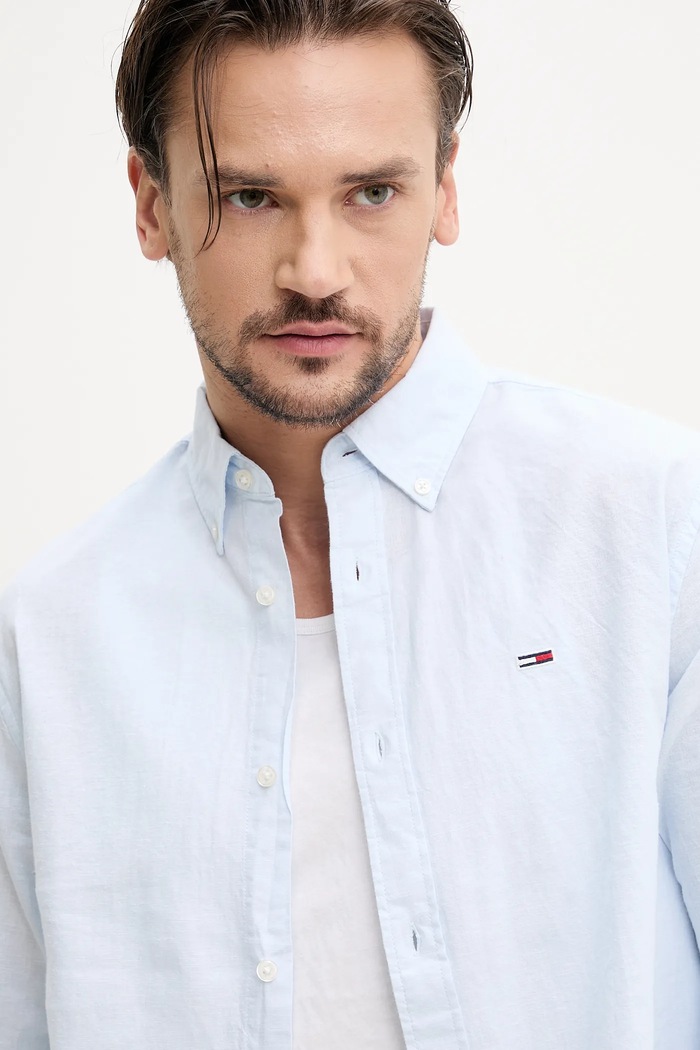 Tommy Jeans koszula niebieski DM0DM20875