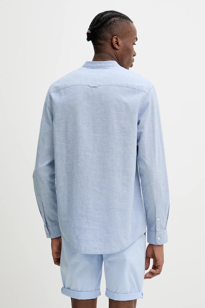 Îmbrăcăminte Tommy Jeans cămașă din amestec de in DM0DM20876 albastru