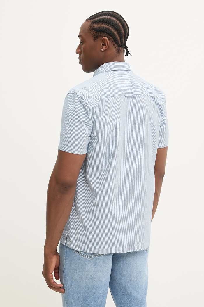 Oblačila Bombažna srajca Tommy Jeans DM0DM20891 modra