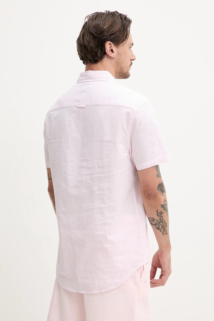 Oblečení Košile s příměsí lnu Tommy Jeans DM0DM20894 růžová