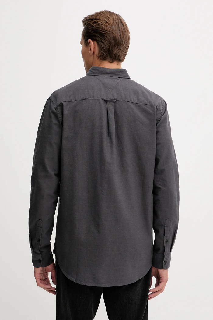 Îmbrăcăminte Tommy Jeans cămașă bărbătească din bumbac DM0DM21298 gri