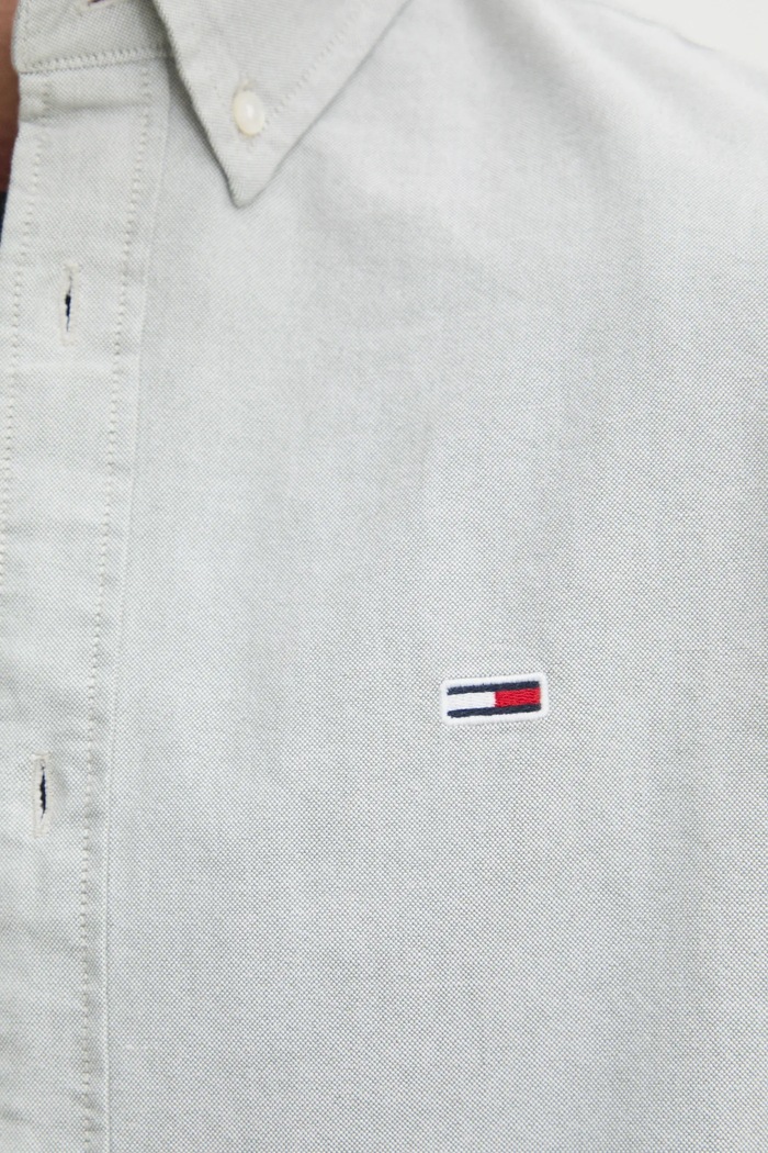 Tommy Jeans košile pánská bavlněná DM0DM21298 šedá