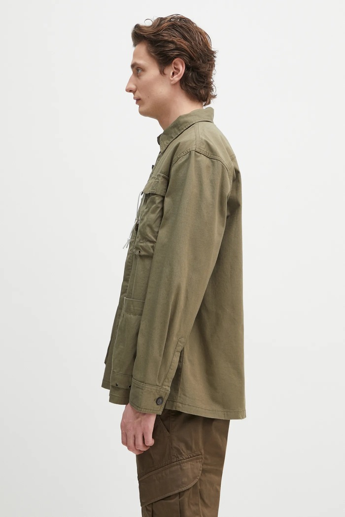 Bavlněná košile Barbour Barbour Westmorland Ripstop Overshirt MOS0420 zelená SS25