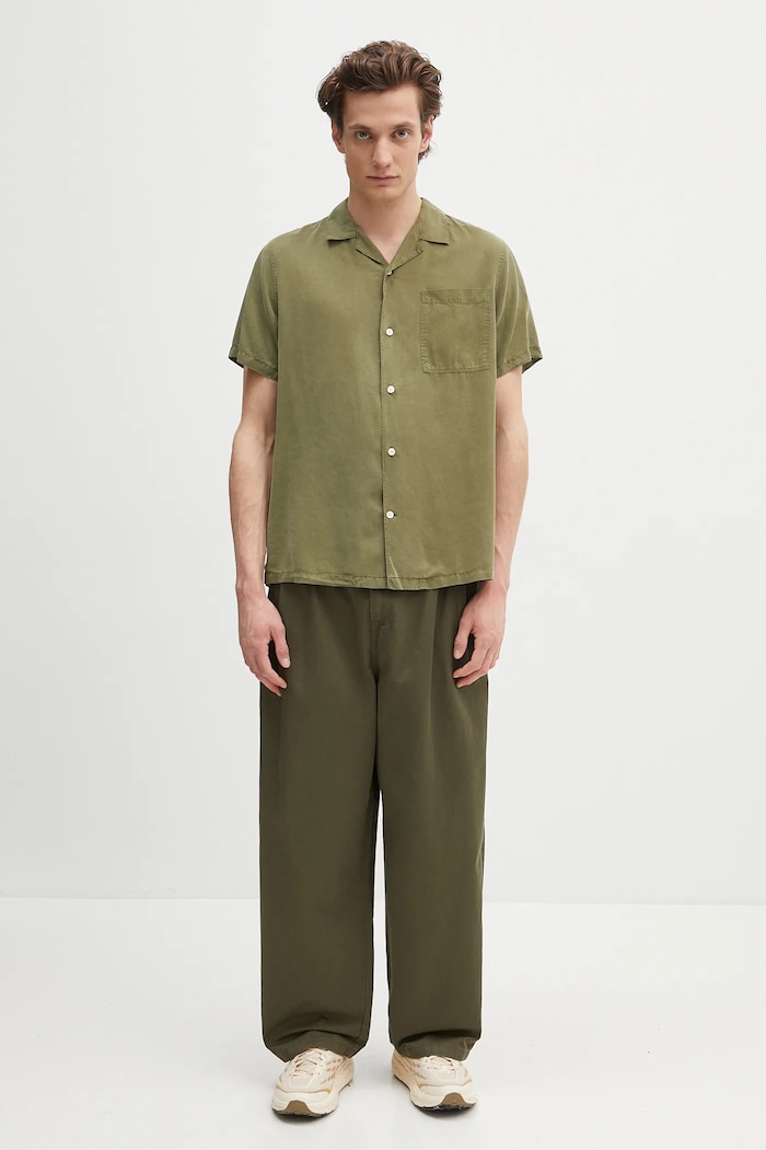 Сорочка Barbour Barbour Archer Relaxed Fit S/S Shirt MSH5612 зелений