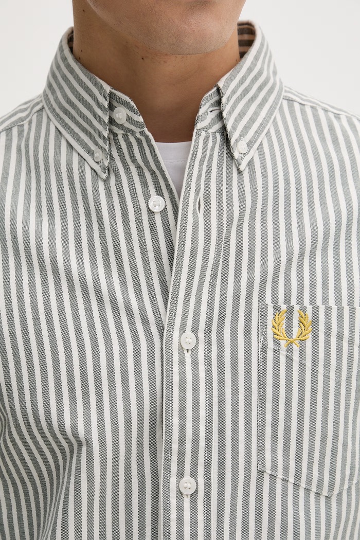 Fred Perry cămașă din bumbac M6574.X89 verde