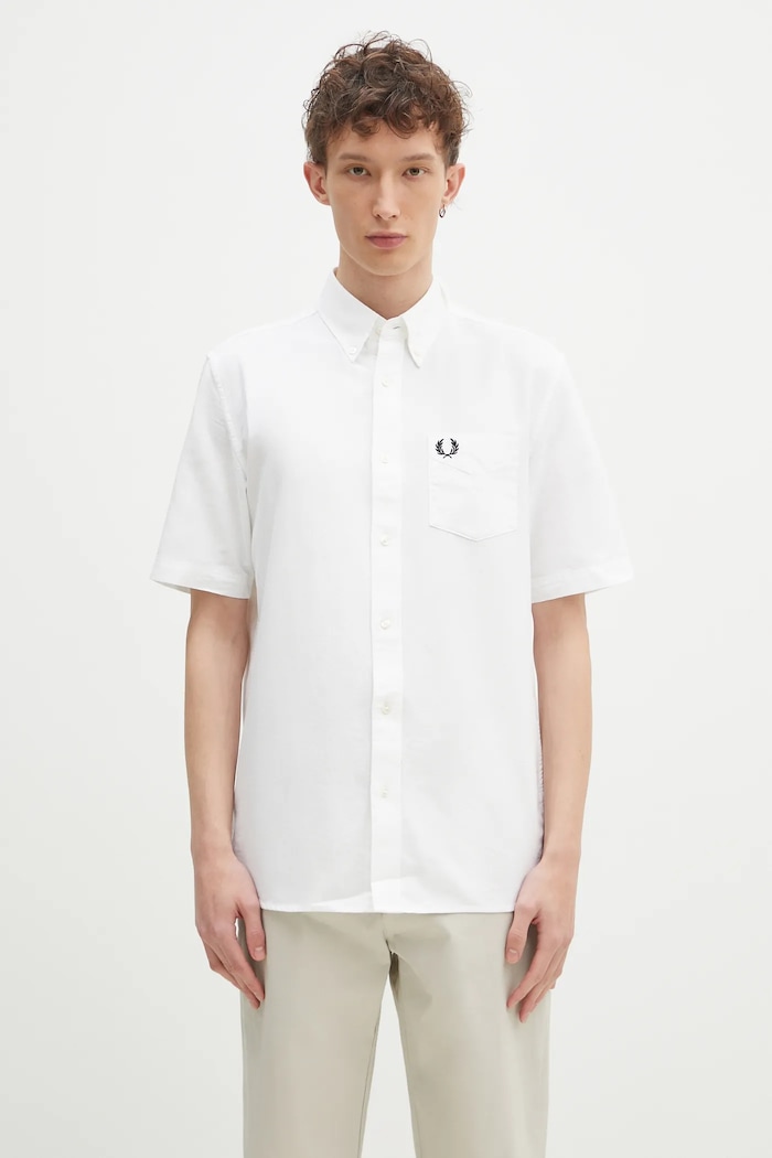 Fred Perry camicia in cotone regolare beige M8730.100