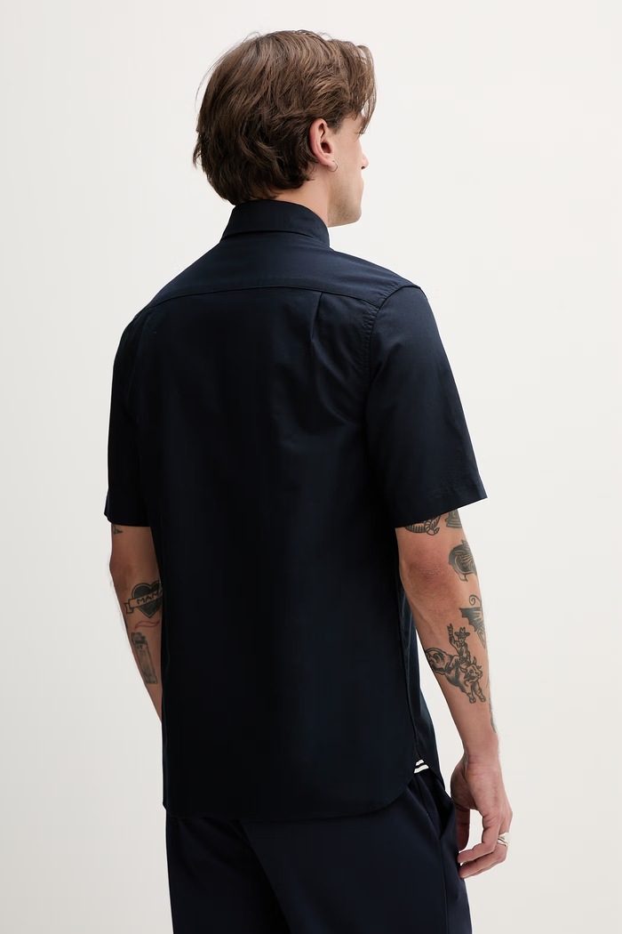 Oblačila Bombažna srajca Fred Perry M8730.608 mornarsko modra