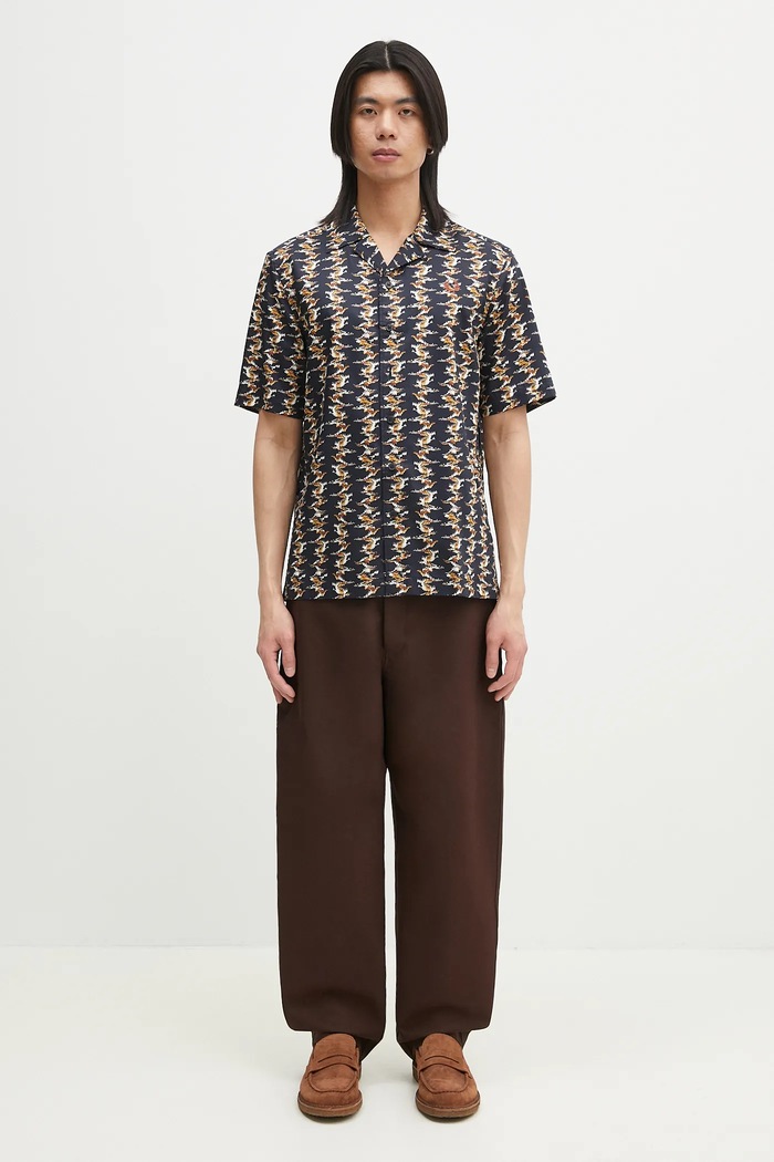 Fred Perry camicia in cotone M9629.608 blu navy