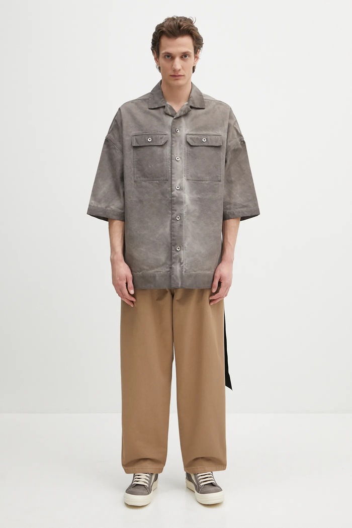 Bavlnená košeľa Rick Owens DRKSHDW Magnum Tommy DU01E3290.CVS sivá