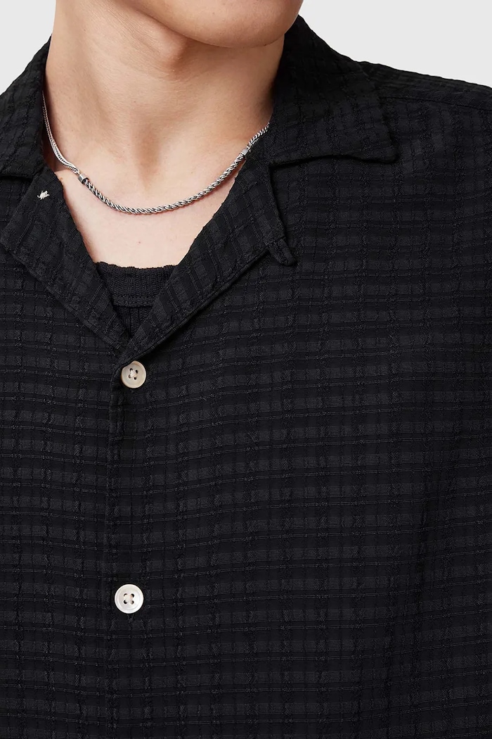 AllSaints camasa MADIN M038SC negru SS25