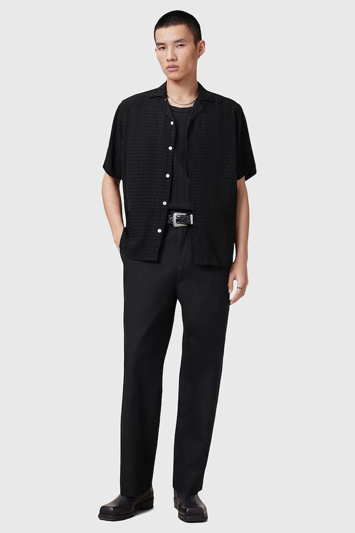 AllSaints camasa MADIN M038SC negru