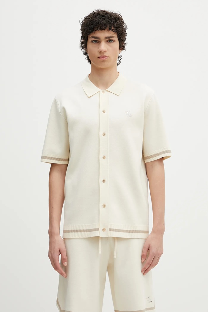 Filling Pieces camicia Classic rilassato beige 91222209936