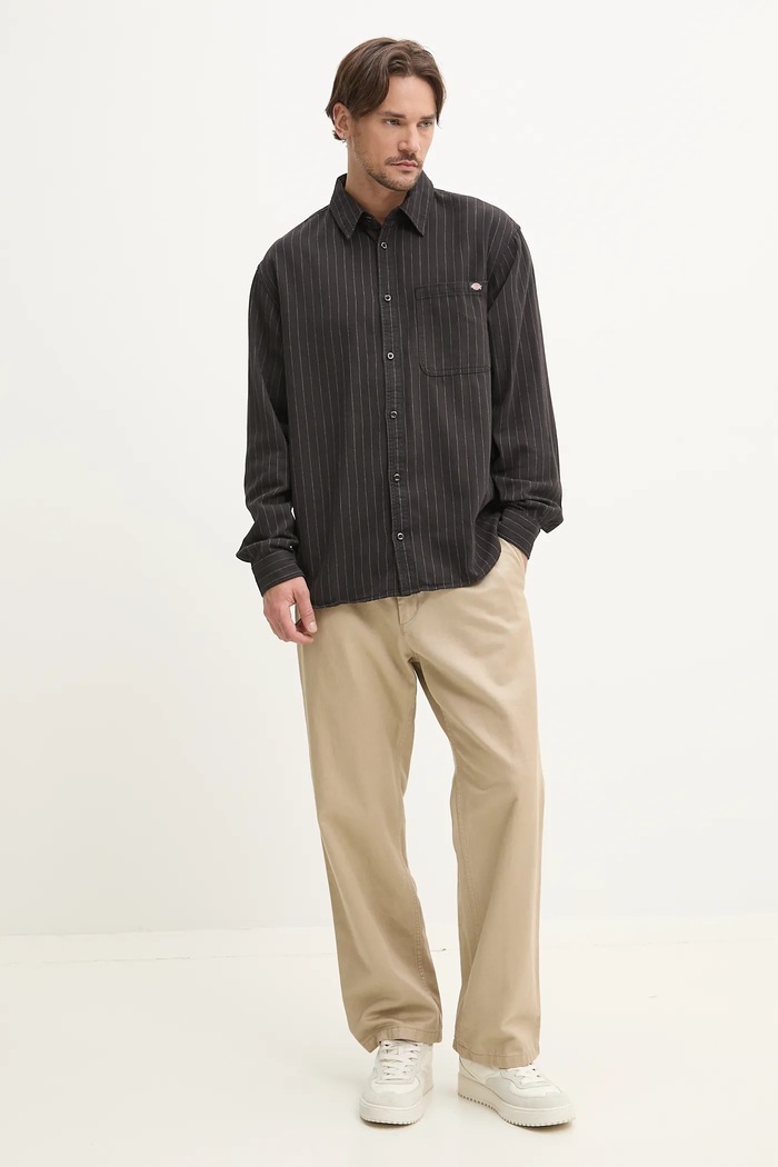 Bavlněná košile Dickies černá DK0A4Z7NBLK1