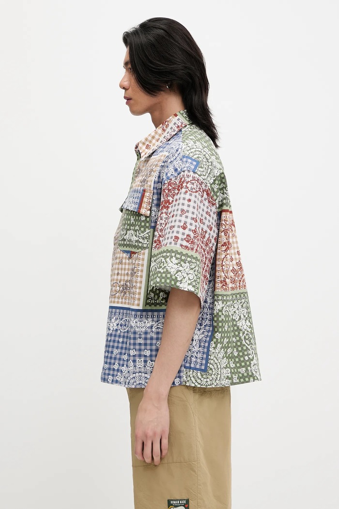RHUDE camicia Bandana Boxy Work RHSS25SR05217 multicolore SS25
