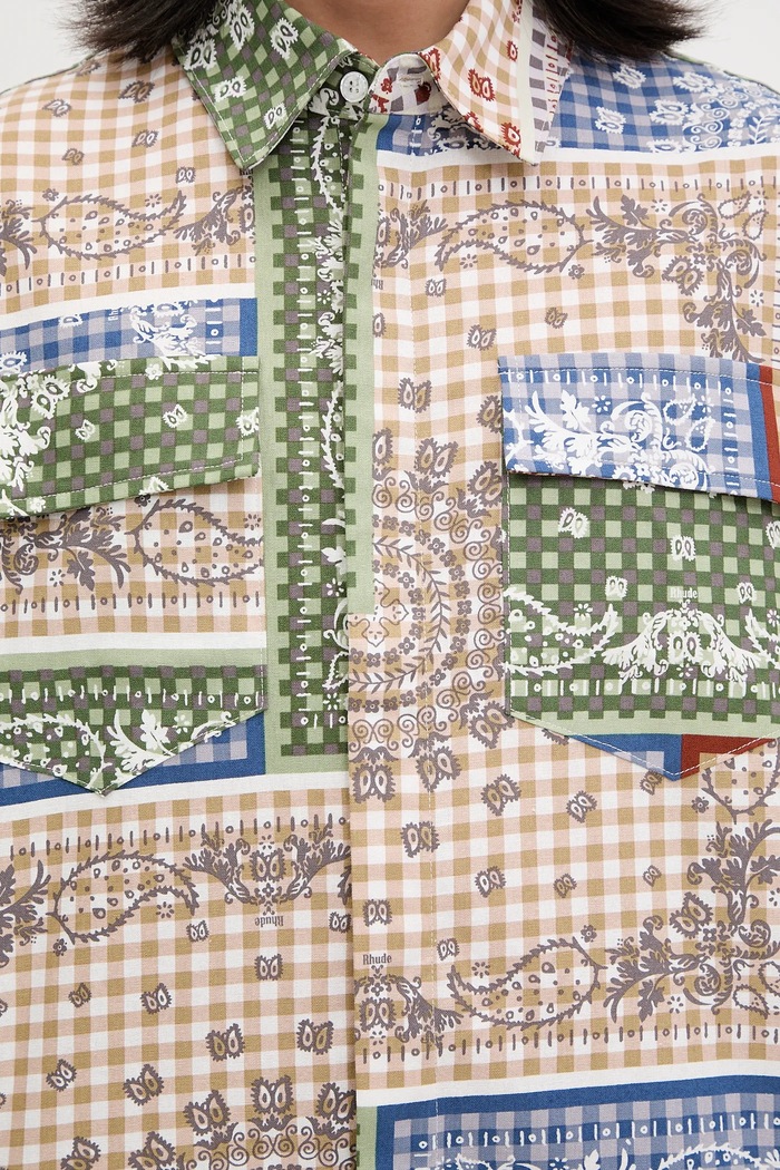 RHUDE camicia Bandana Boxy Work multicolore RHSS25SR05217