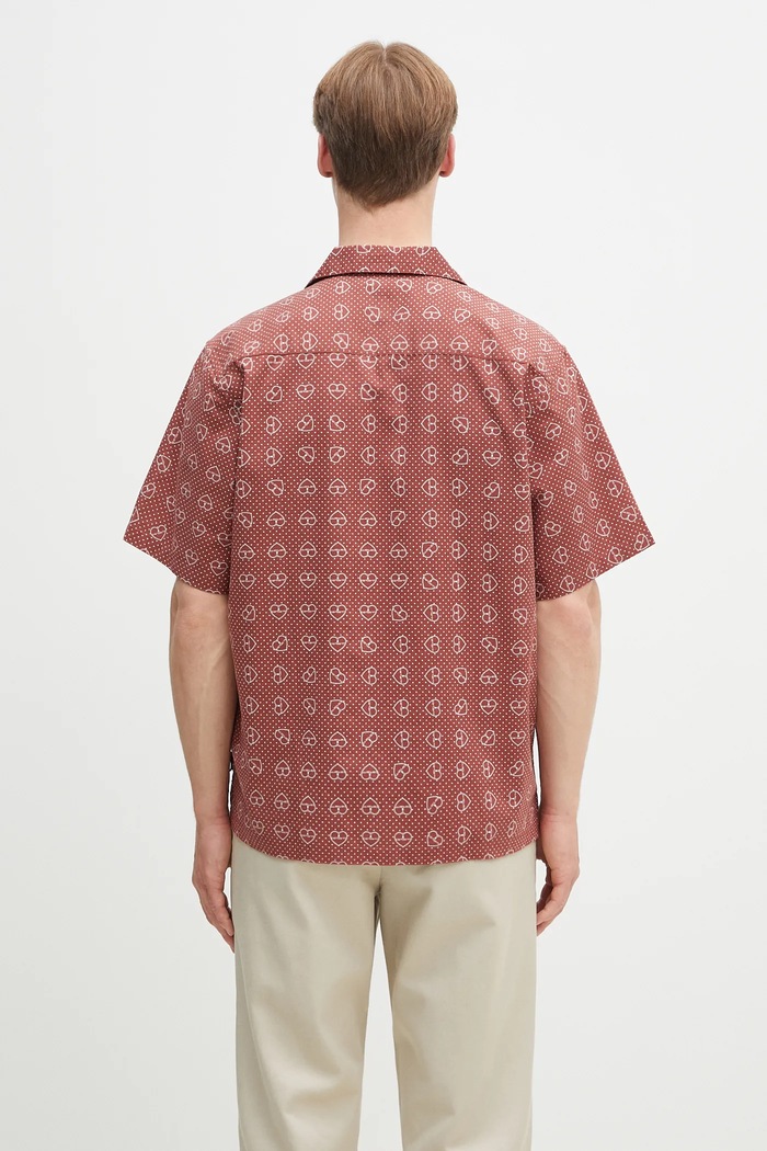 Oblečenie Bavlnená košeľa Carhartt WIP S/S Furoshiki Shirt I034549.2UJXX hnedá