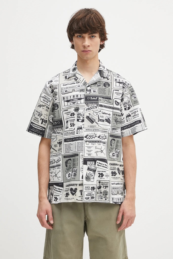 Риза Carhartt WIP S/S Catalogue Shirt свободна многоцветен I034548.2UEXX