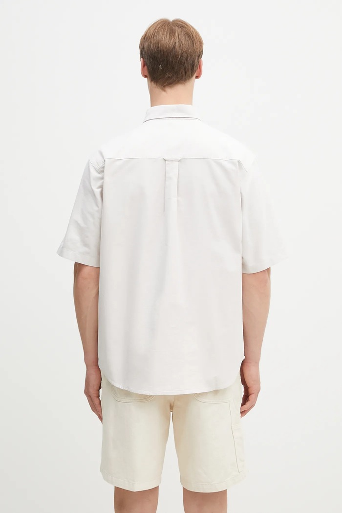 Odzież Carhartt WIP koszula bawełniana S/S Braxton Shirt I031454.2V4XX beżowy